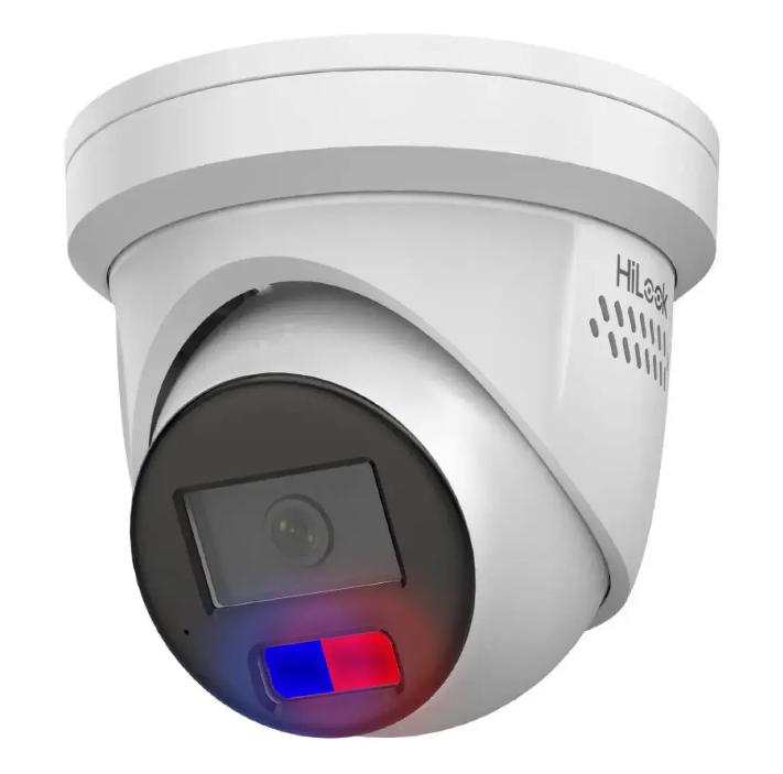 HiLook 6MP IP Pro Series All-In-One IR Camera, 2.8mm, Intellisense, Perimeter, 120dB WDR, 30m IR / White Light, POE / 12VDC, IP67, MicroSD, Built-in Mic / Speaker, Red / Blue Lights (Wall Mount: DS-1273ZJ-140, Junction Box: DS-1280ZJ-DM21)