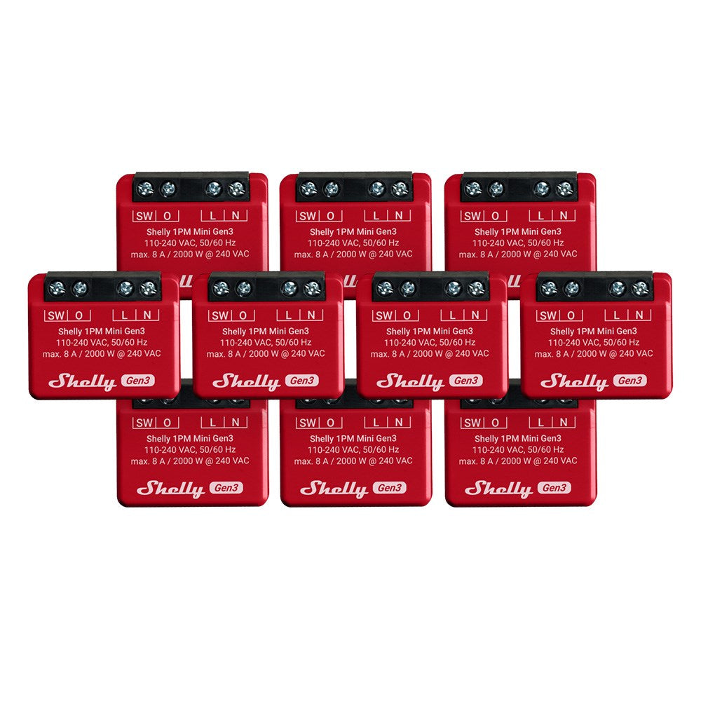 Shelly 1PM Mini Smart Relay (10 Pack)