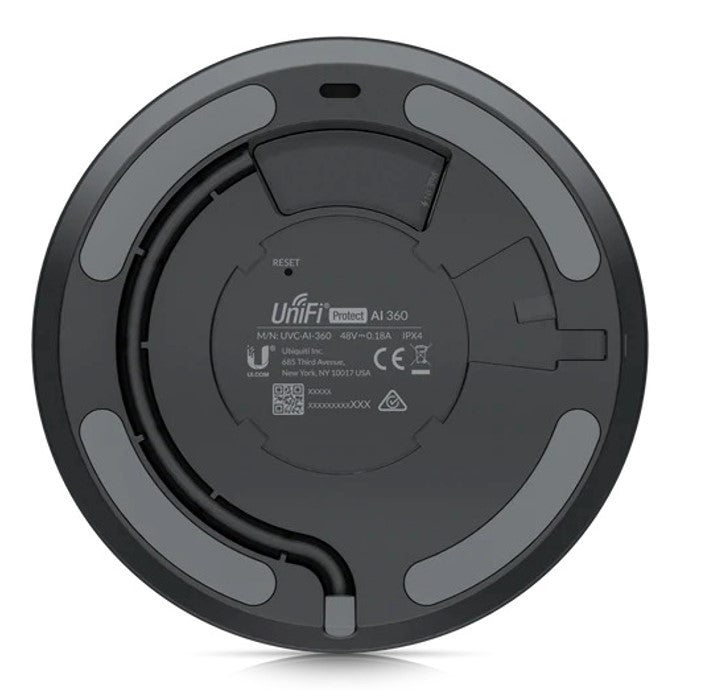 Ubiquiti UVC-AI-360-B UniFi Protect Camera AI 360 **BLACK** High-Resolution PTZ 360° Fisheye Lens