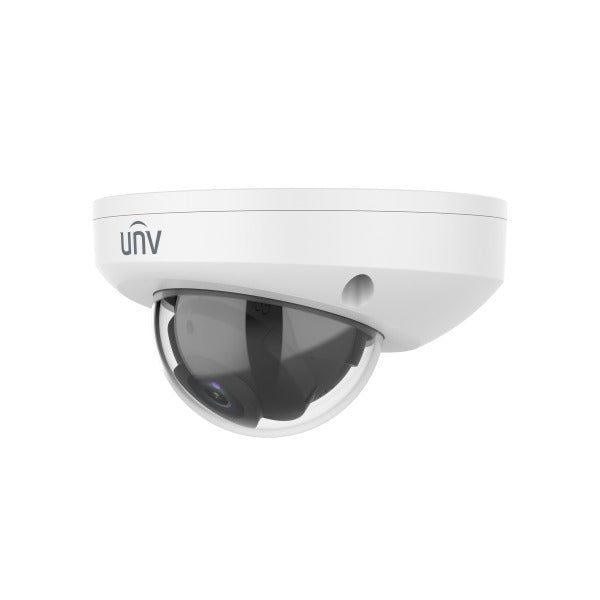 Uniview 8MP IP Prime Deep Learning AI Series IR Vandal Dome, Perimeter, LightHunter, 2.8mm, 120dB WDR, 40m IR, Triple Streams, MicroSD, POE or 12VDC, IP67, IK10 (Wall Mount: TR-WM03-D-IN, Junction Box: TR-JB03-G-IN)