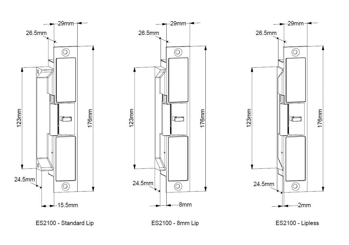 Padde Electric Strike Multi-Voltage, Multi-Function Monitored