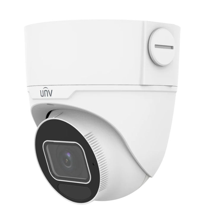 Uniview 6MP Prime II LightHunter IR VF Turret, 2.7-13.5mm Motorised Lens, 130dB WDR, Smart IR 40m, Built-in Mic, Audio I/O, Alarm I/O, MicroSD up to 512GB, Smart Intrusion Prevention, People Flow Counting, PoE, IP67, IK10 (Wall Mount: TR-WM03-B-IN, Junc