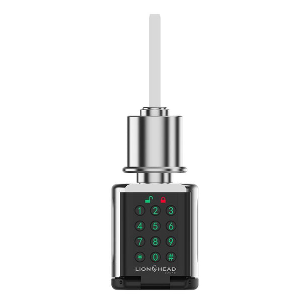 Lionhead Lock STRONGA RIM CYLINDER IP66 Pin, Prox, Fingerprint, Bluetooth, 3× RFID Fob Included, Anti-drill, Anti-bump, Anti-pick (2× CR2 Lithium Batteries Not Included, ~25,000 Cycles / 2 Years Usage)