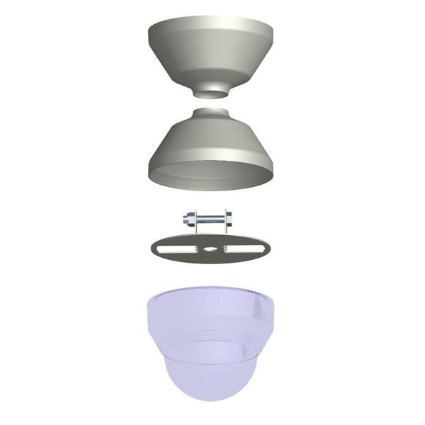 Security Design Mounting Kit For Cameras And Smoke Detectors Up To 130mm Diameter Kit Includes 1 X TDLP1 Mount Plate, 1 X TDDC1L, 1 X TDDC1U Decorative Covers Plus Bolt And Nut Sets - White (Also available in Black upon request)