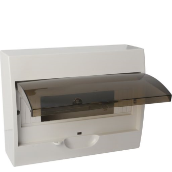 Zankap 12 DIN Enclosure With Transparent Cover, Blanking Plates & Labels