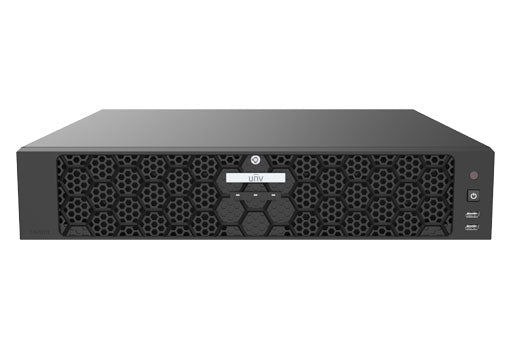 Uniview 64 Channel IQ Series NVR, 384MB, 2 x HDMI / 2 x VGA, 8 x HDD, 2 x Gigabit NIC, 2RU, Rack Ears Included, AI Face Recognition / AcuSearch / UMD / SIP Support, RAID 0/1/5/6/10, NO POE PORTS OR HDD INSTALLED