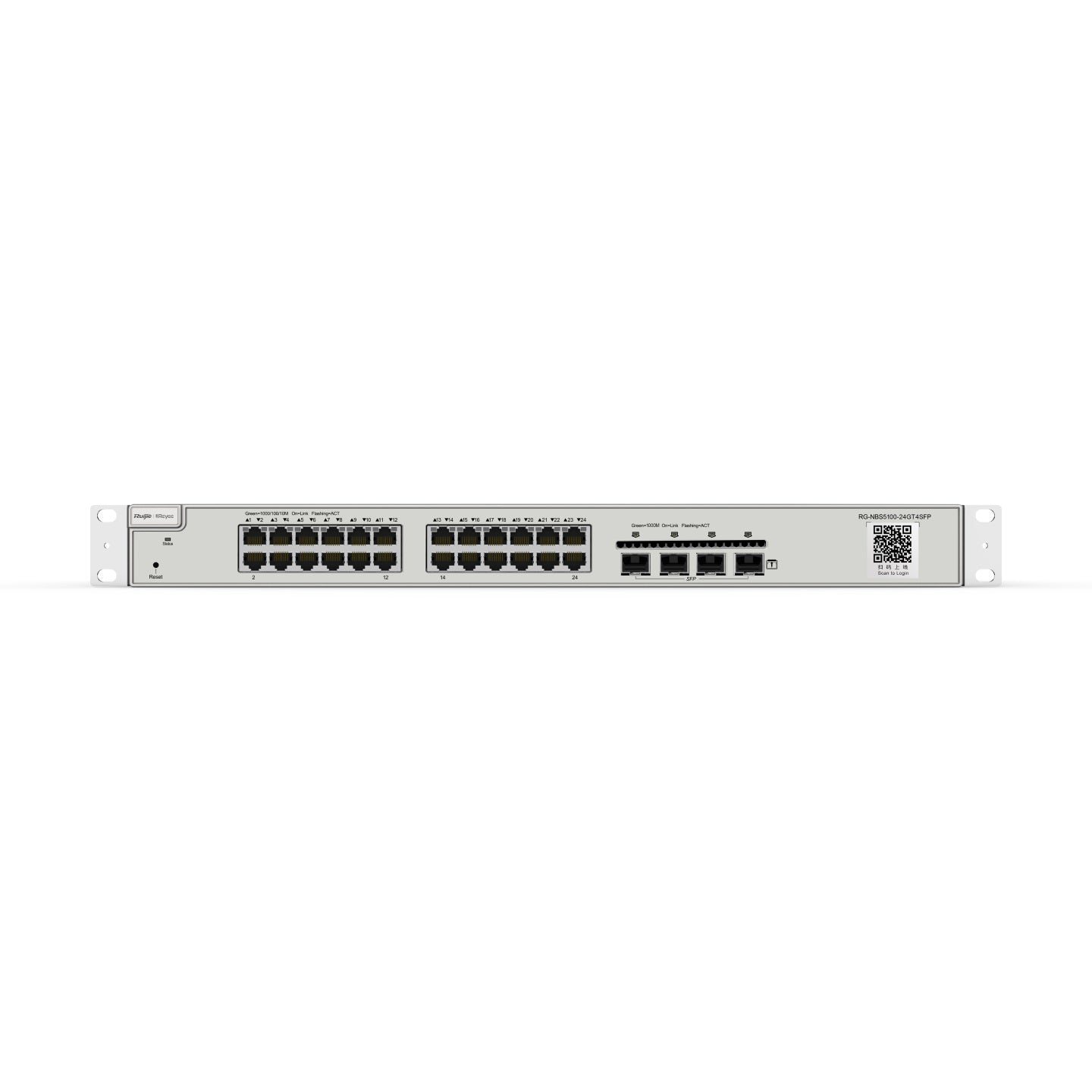 Ruijie Reyee 28-Port Gigabit Cloud Managed Switch, 4 x SFP, Static Routing, Rack Mount
