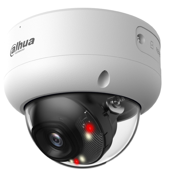 Dahua 8MP Smart Dual‑Light Vari‑focal Dome, 1/2.7" CMOS, 2.7–13.5 mm Motorised Lens, H.265+, IR & Warm Light 50 m, Perimeter Protection (Intrusion/Tripwire, Human & Vehicle), SMD 4.0, AI SSA, WDR, 3D NR, BLC/HLC, Built‑in Mic, 1 × Alarm In/Out + Audio I