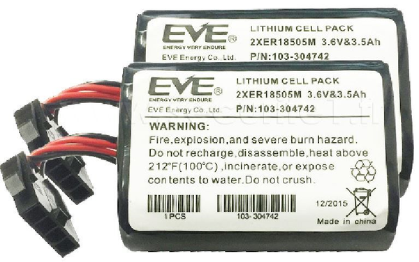 DSC 3.6VDC/7Ah Li-Thionyl Chloride Replacement Battery to suit Power-G NEO DSCPG4901 BATT and DSCPG4911B BATT Wireless Sirens (2XER18505M, PN: 103-304742)