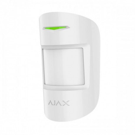 Ajax Combi Protect WHITE - 2 Way Wireless Pet Immune PIR Motion Detector With Glass Break Detector, 12m