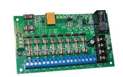 Tactical* 8 Way PDM 24VDC With 1A M205 Fuses - With Common Fault Relay - Monitored Fire Trip Input DIN Rail Mounting