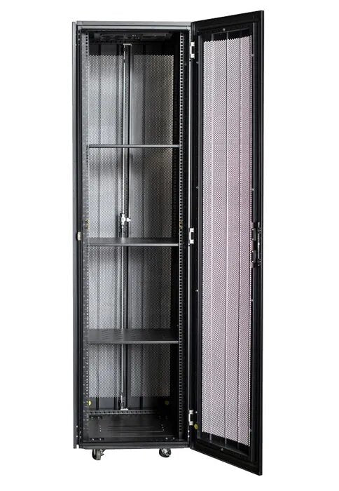 Certech 45RU 600 (W) x 1000 (D) Benchmark Series Server Rack With 3 x Fixed Shelves, 4 x Fans, 1 x 6 Outlet Horizontal PDU, 25 x Cage Nuts, 4 x Castor Wheels & 4 x Levelling Feet