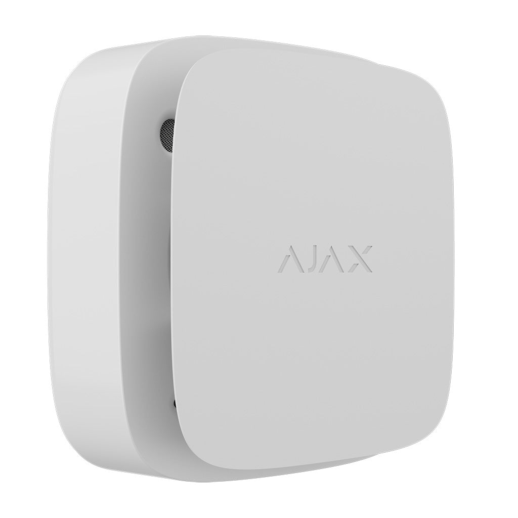 82200.175.WH3 Ajax Fireprotect 2 AC WHITE - Wireless 240V Power Supply Mains-Powered Smoke & Heat Detector With Sealed Backup Battery And Sounder