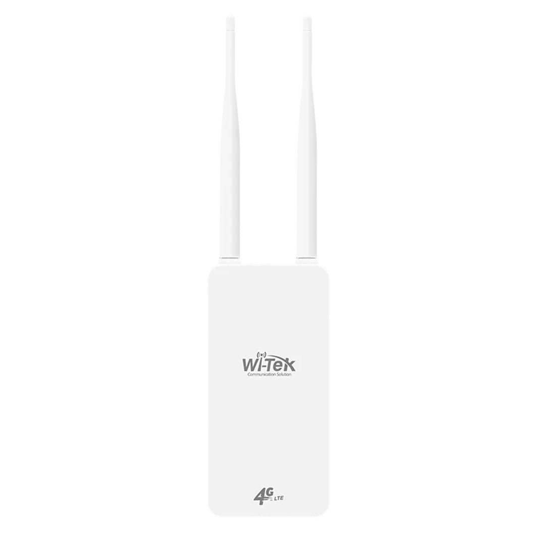 Wi-Tek 4G External Router - Wireless Access Point, Up To 150Mbps LTE Cat4, 1 x 48VDC POE / 48VDC Input, 1 x POE Out, 300Mbps, IP65, Dual-Omni Antennas, Bunny Ears **REQUIRES SIM CARD** (Can Be Powered With 12VDC But No POE Out)