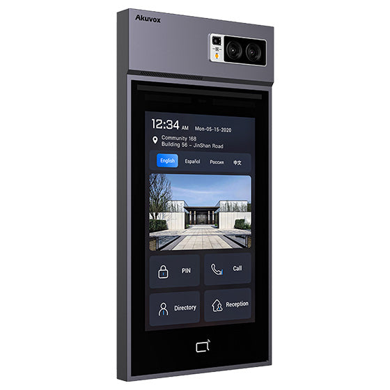 Akuvox IP Smart External Station With Digital Keypad, 10" Touch Screen, MiFare / NFC / QR Code Reader, Facial Recognition, 5MP, Mobile App, Aluminium Panel, IP65, POE / 12VDC, Surface Mount (Flush Mount: S539-FLM / Surface Mount Raincover: S539-SRC)