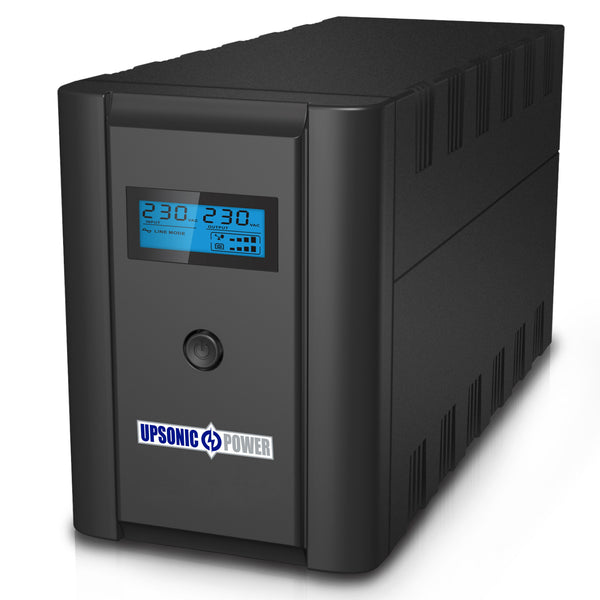 Upsonic DSV Series 1500VA UPS, LCD Display, Line Interactive, Tower, W139 x H195 x D364mm, With 2 x 12V/7Ah Battery Capacity, 4 x AU Socket, USB Communications Port & Winpower Software