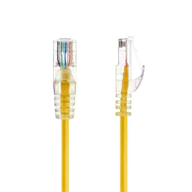 **CLEARANCE** Zankap 0.5M CAT6 Yellow UTP Thin Patch Lead