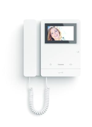 Bticino 2W NEW Classe 100 Video Handset 4.3" Internal Unit (100V16M). The Device Has Three Touch Keys And Customization Of An Auxiliary Function. The Handset Has Magnets For Easy Holding.