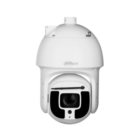 Dahua 4MP IP WizMind AI Series IR 40x PTZ Camera, SMD, Perimeter, Face Detection, Attributes, Auto-Tracking, Starlight, 5.5-220mm, 140dB WDR, 500m IR, POE+ / 36VDC, IP67, MicroSD (Includes Wall Mount & Power Supply)