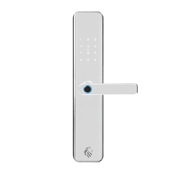 Lionhead Lock The Lonsdale Entrance Lock Silver Fingerprint, Pin, Prox, Ekey & Key Override Track Key 6068 Mortice (8 X AA Batteries Sold Separate)