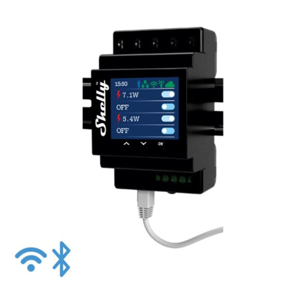 Shelly 4PM Pro Smart Relay, DIN Rail Mounted