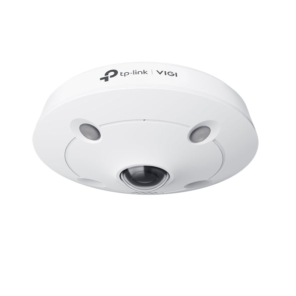 VIGI By TP-Link 5MP Panoramic Fisheye, 1/2.7" CMOS, 1.44mm F2.0, 120dB True WDR, IR 10m, Human & Vehicle Detection, People & Vehicle Analytics, Smart Detection, SmartVid, Built-in Mic & Speaker, MicroSD Slot, H.265+, IP67, IK10, 12VDC/PoE