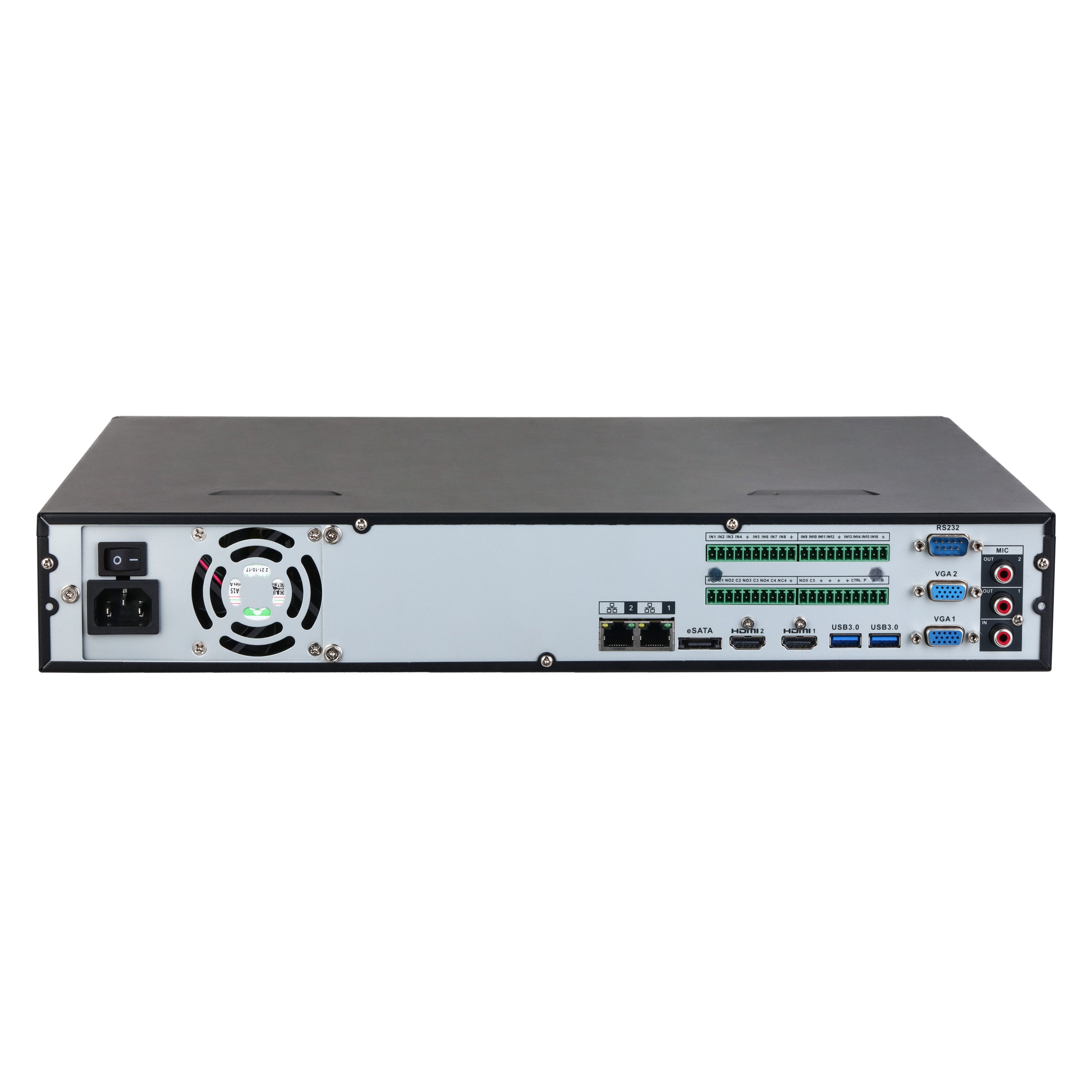 Dahua 32 Channel NVR, WizSense AI Series, 1.5RU, 384MB (200MB With AI Function Enabled), 2 x Gigabit NIC, 4 x HDD **NO POE PORTS OR HDD INSTALLED**