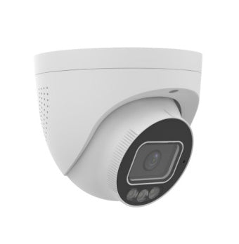 Uniview 8MP IP Prime II Deep Learning AI Series IR Tri-Guard 2.0 Turret, Perimeter, LightHunter, 2.8mm, 130dB WDR, 30m IR / White Light, Triple Streams, Built-in Mic, POE/ 12VDC, Built-in Mic / Speaker / Red / Blue Lights, IP67 (Wall Mount: TR-WM03-B-IN