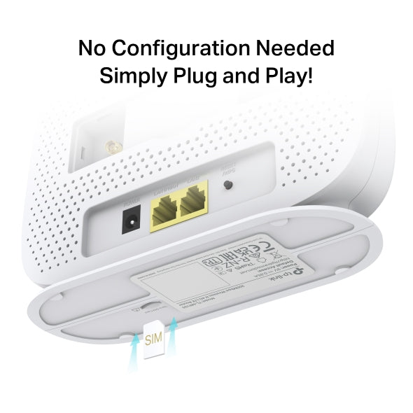 TP-Link 300Mbps Wireless N 4G LTE Router, Built-in Cat4 Modem, 150/50 Mbps LTE, 300 Mbps @ 2.4GHz, Internal Antennas, 1× LAN, 1× WAN/LAN, LTE-FDD/TDD, HSPA+/UMTS, Tether App, Cloud Support