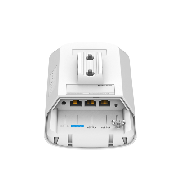 Ruijie Reyee Wireless Bridge, 5Ghz, 2x PoE Output, Up To 3km Range, IP54 Rating, Supports 12VDC, Passive PoE & 802.3af/at Power Source