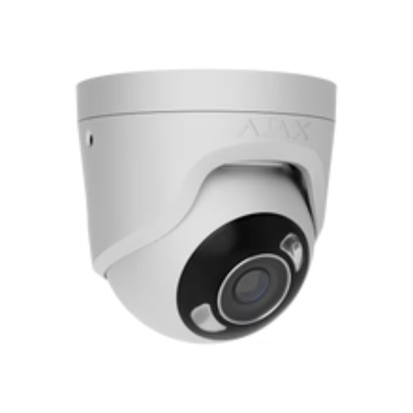 **SUPPLY DELAY (30 AUG)** Ajax 8MP IP Baseline AI Series Hybrid Light Turret Camera, AI-Powered Object Recognition, 2.8mm, 120dB WDR, 35m IR, POE / 12VDC, IP65, MicroSD, Built-in Mic