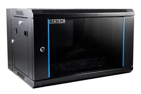 Certech 4RU 450mm Deep Swing Frame Cabinet With 1 x Fixed Shelf and 10 x Cage Nuts