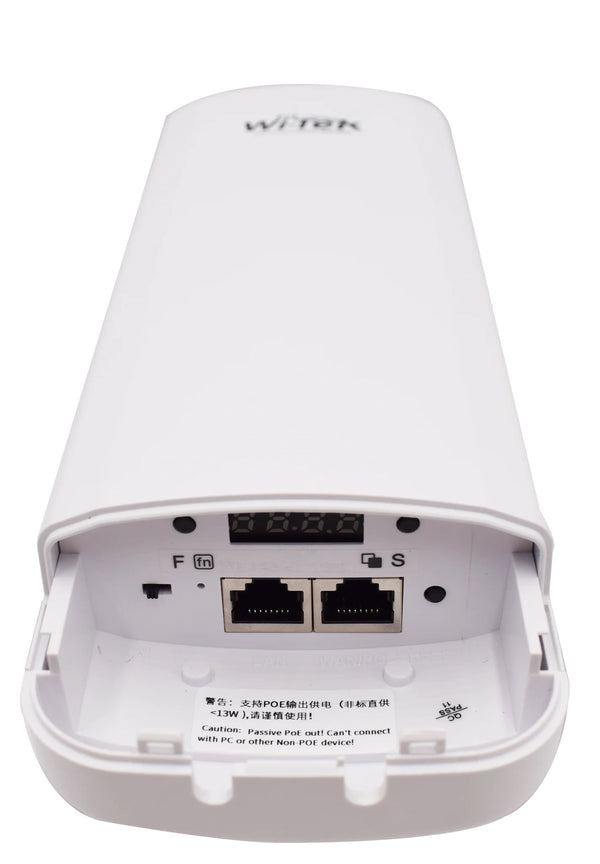 Wi-Tek External Wireless Bridge Kit, 100Mbps, 5GHz, 2 x 48VDC POE Injectors, IP54 (Up To 5KM Range)