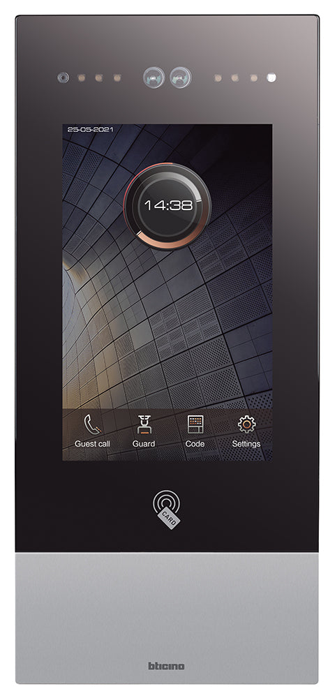 Bticino* IP 10" Touchscreen External Station With Card Reader. Includes Flush Mount Box. IP54, IK07