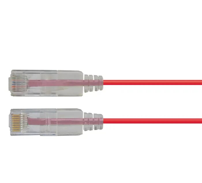 Certech 2M CAT6A Red UTP Super Thin Patch Lead