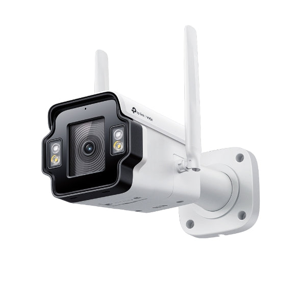 VIGI By TP-Link 4MP LTE Full-Color Bullet, 4G Cat4, Full-Color & IR Night Vision, Human & Vehicle Detection, Smart Detection, Two-Way Audio, SmartVid, 4mm, 120dB WDR, IP67, Built-in Mic & Speaker (Wall Mount: VJB-240, Junction Box: VJB-300)