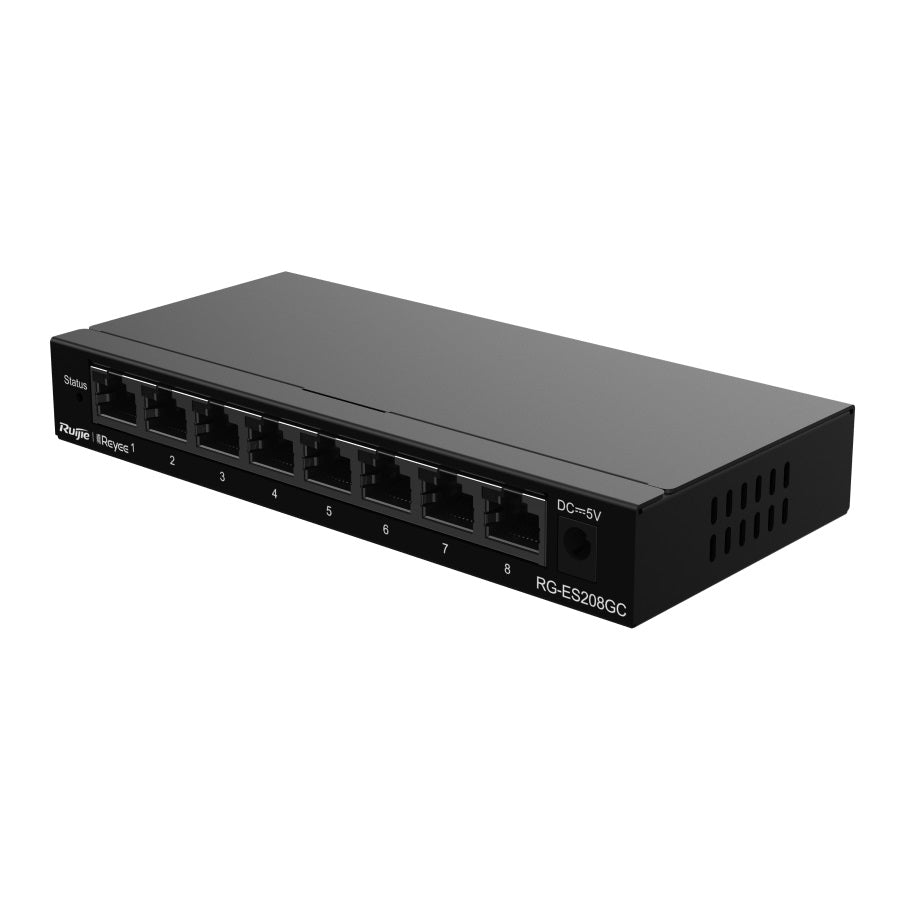 Ruijie Reyee 8-Port Gigabit Cloud Managed Switch, Desktop / Wall Mount