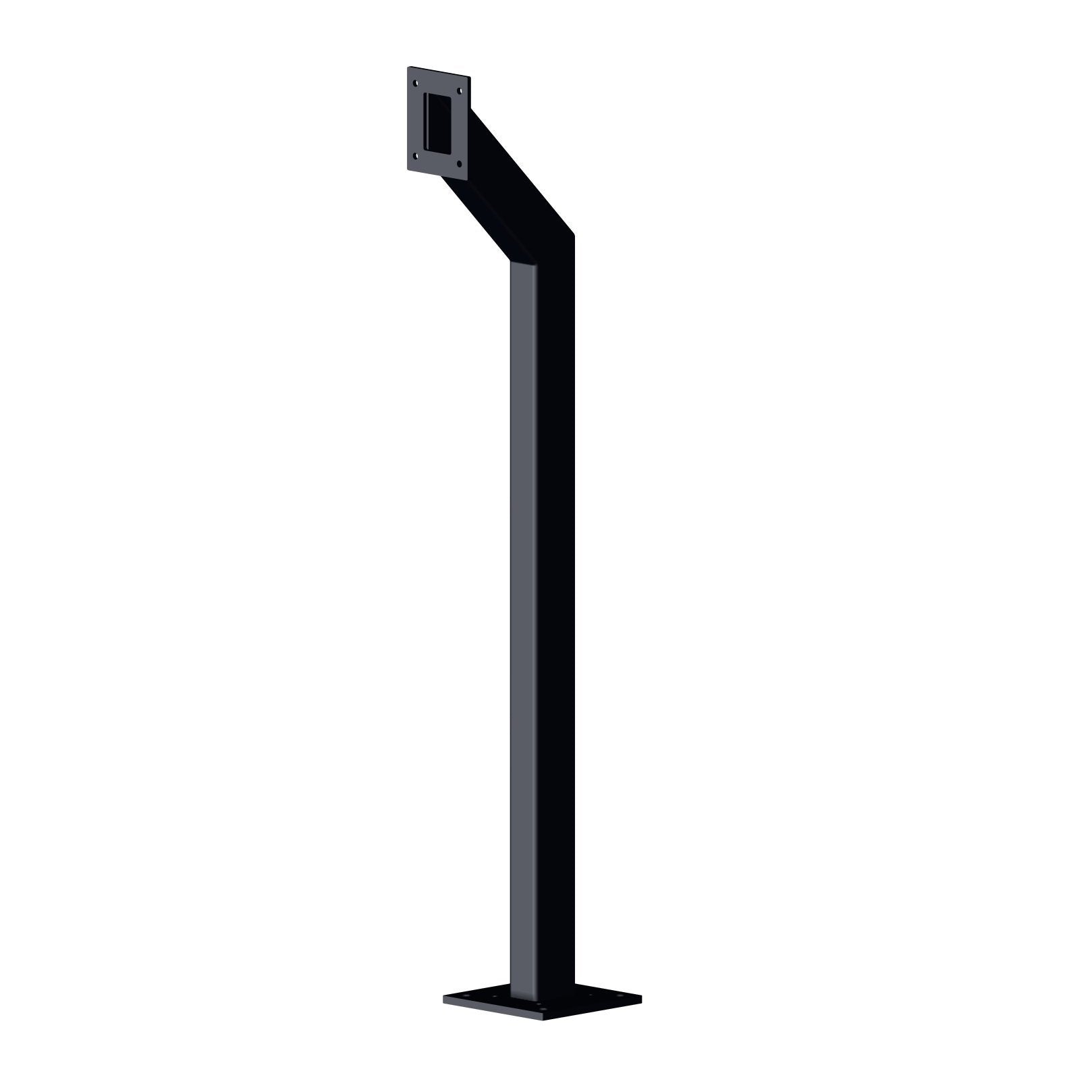Security Design 1.1M Single Head Gooseneck Bollard - Black