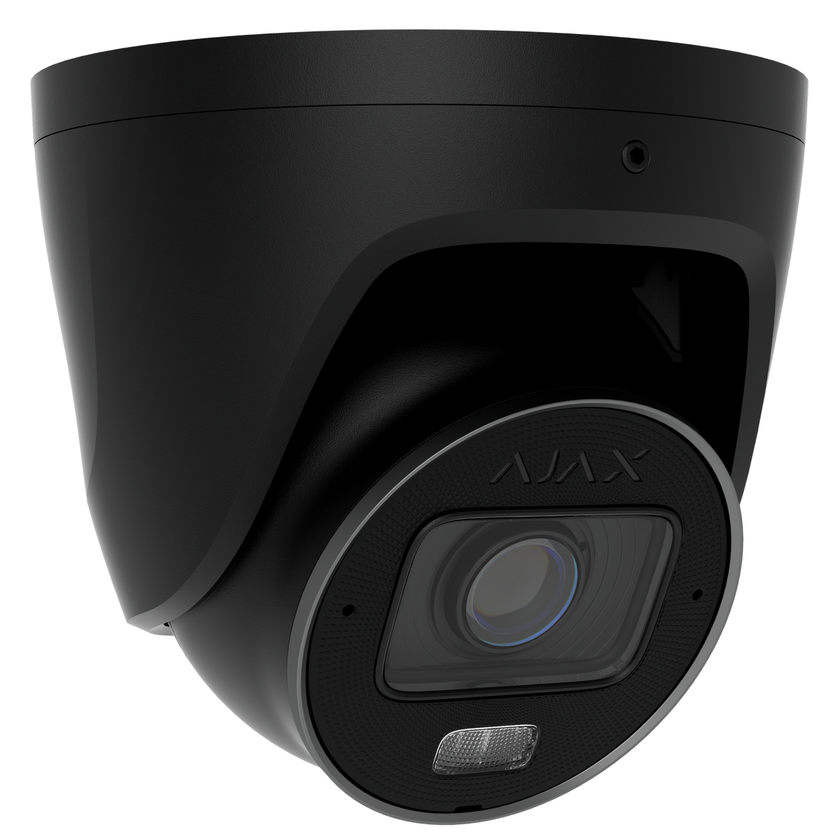 Ajax Baseline 5MP TurretCam Hybrid Light Varifocal, 2.8-12mm Varifocal Lens, Dual Light IR & White LED 15m, AI Human & Vehicle Detection, Built-in Mic, MicroSD, PoE, IP67 (Black)