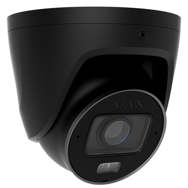 Ajax Baseline 5MP TurretCam Hybrid Light Varifocal, 2.8-12mm Varifocal Lens, Dual Light IR & White LED 15m, AI Human & Vehicle Detection, Built-in Mic, MicroSD, PoE, IP67 (Black)
