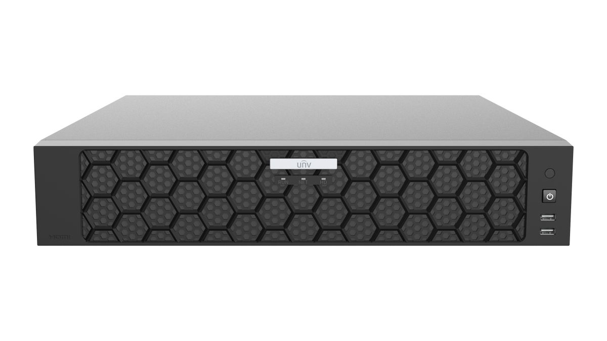Uniview 64 Channel IX Series, SeekFree NVR, 384Mbps Bandwidth, 3x HDMI / 1x VGA, 4 Bay HDD, 2x Gigabit NIC, Ultra H.265/H.264 Support, AI Analytics (Face Detection, Plate Comparison, People Counting), RAID, NO HDD INSTALLED (Rack Mount: FL-2U)