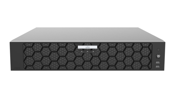 Uniview 64 Channel IX Series, SeekFree NVR, 384Mbps Bandwidth, 3x HDMI / 1x VGA, 4 Bay HDD, 2x Gigabit NIC, Ultra H.265/H.264 Support, AI Analytics (Face Detection, Plate Comparison, People Counting), RAID, NO HDD INSTALLED (Rack Mount: FL-2U)