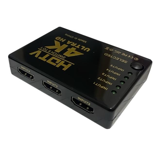 Zankap* 5-Way HDMI Switch, 4K Video Support, 5 x HDMI In, 1 x HDMI Out
