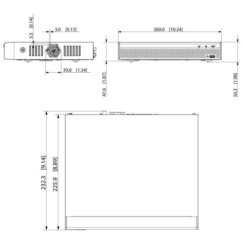 Watchguard* 8Ch Compact Series NVR, 80MB, 1 x HDMI / VGA, 1 x HDD, 1 x 100MB NIC, 8 x POE **NO HDD INSTALLED**