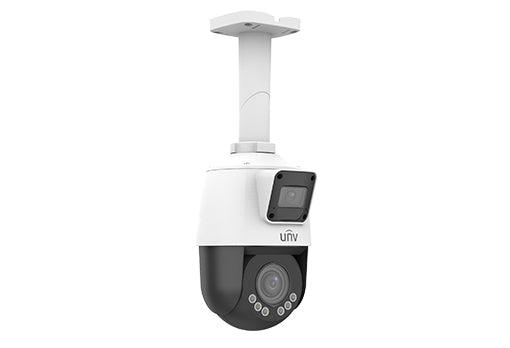 Uniview 2MP IP Deep Learning AI Series 4x IR Tri-Guard **DUAL-LENS** PTZ Camera, Perimeter, Auto-Tracking, PTZ / Fixed Camera Alarm Linkage, LightHunter, 2.8-12mm, 120dB WDR, 50m IR, 10m White Light, Twin Streams, MicroSD, POE or 12VDC, Built-in Mic / S