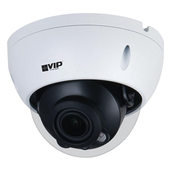 VIP Vision 4MP IP Professional Series Motorised IR Vandal Dome, Low Light, 2.7-13.5mm Lens, 120dB WDR, 40m IR, POE or 12VDC, IP67, IK10, MicroSD (Wall Mount: VSBKTB203W, Junction Box: VSBKTA137)