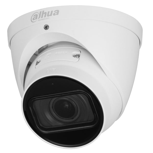 Dahua 4MP IP WizMind S Series IR Motorised Eyeball, SMD 3.0, AI SSA, Face Detection, Face Attributes, People Counting, Perimeter, Starlight, 2.7-12mm, 140dB WDR, 40m IR, ePOE / 12VDC, IP67, MicroSD, Built-in Mic (Wall Mount: PFB203W, Junction Box: PFA137)