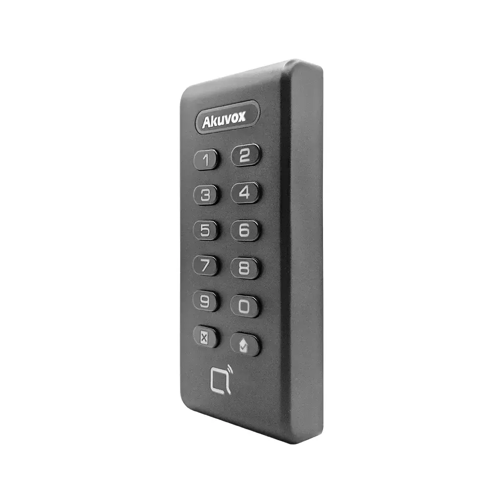 Akuvox Wiegand Reader Keypad Combo, Plastic, 13.56MHz & 125kHz Card Formats, IP65 Rated, Surface Mount