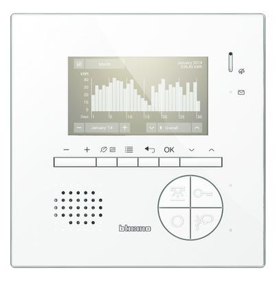 Bticino 2W Classe 100 Video Handsfree 4.3" Internal Unit With Inductive Loop, Preset For Different Types Of Installations, Depending On The Accessories Used: Wall Mounted, Flush Mounted, Table Mounted, With Side-Byside Handset, And Tilted, Both When Wal