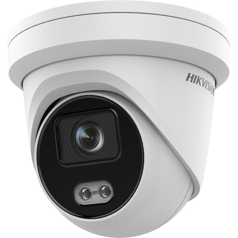 Hikvision 4MP IP Pro Series Turret Camera, ColorVu, AcuSense, Perimeter, Face Capture, 2.8mm, 130dB WDR, 30m White Light, POE / 12VDC, IP67, Built-in Mic (Junction Box: DS-1280ZJ-PT6)